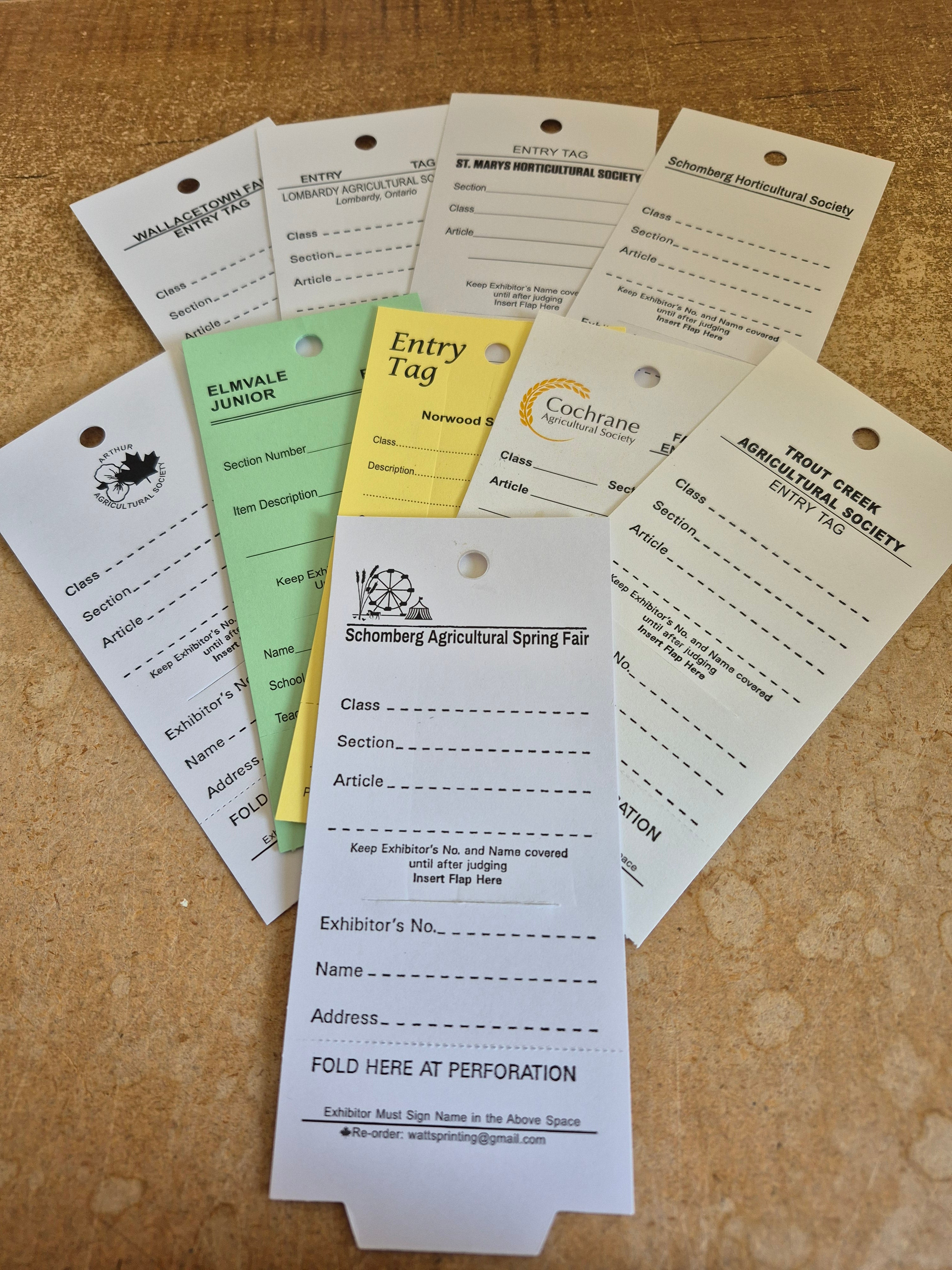 Custom Exhibitor Tags / Entry Tags